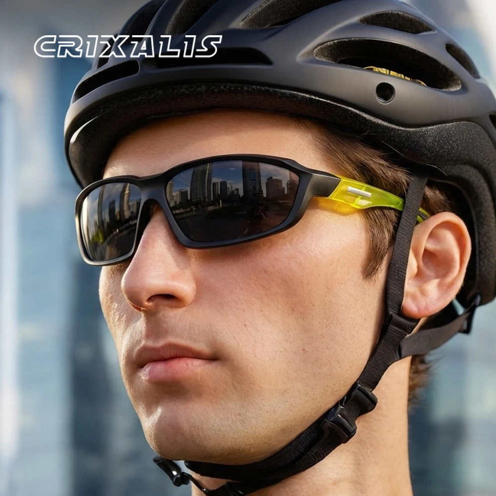 CRIXALIS Sonnenbrille mit quadratischem Spiegel für Herren und Damen, blendfrei, Sonnenbrille zum Fahren, für Reisen, Angeln, UV400-Schutz