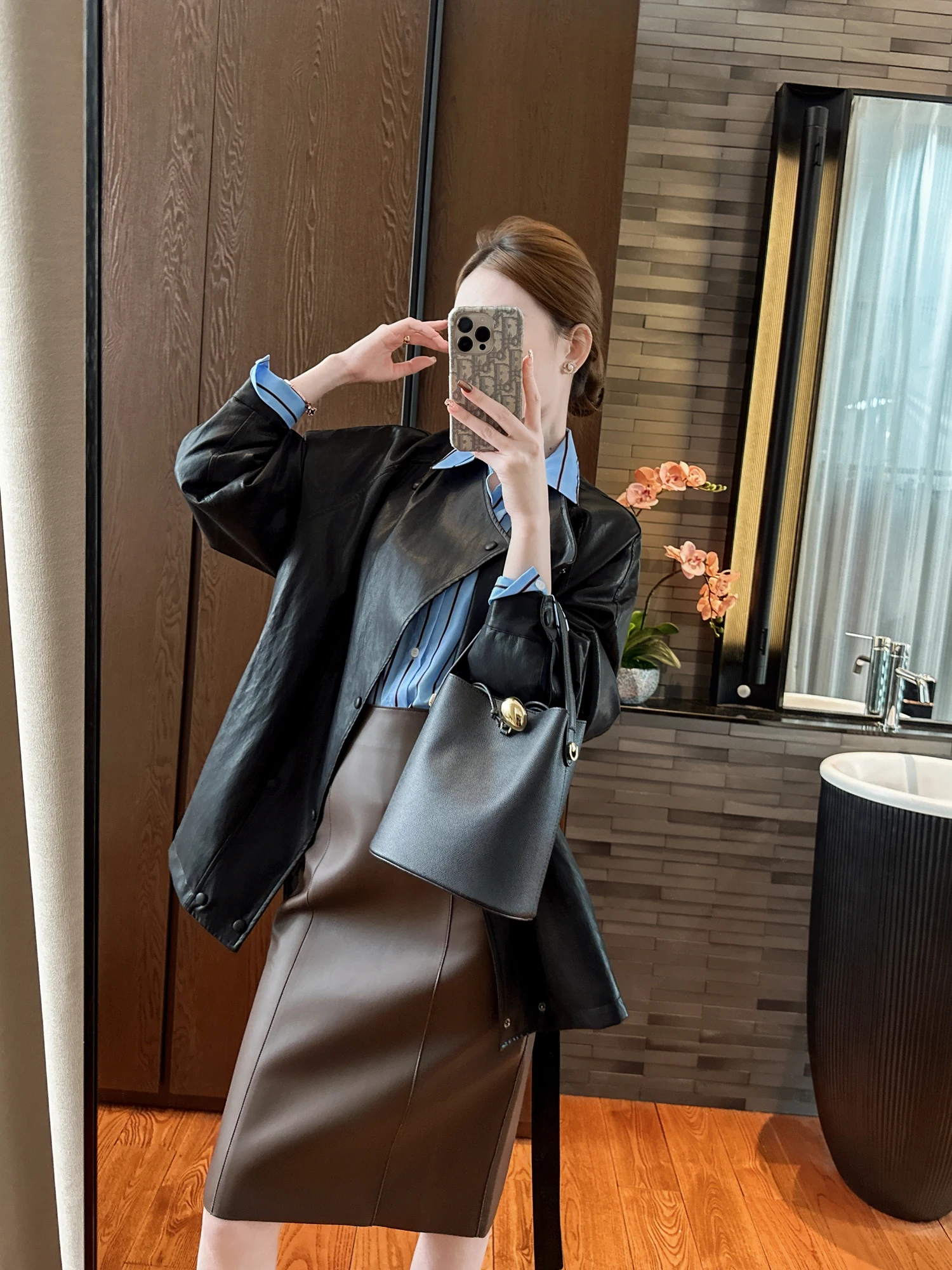 Vous voir lourd en cuir PU coton Jaet Bla ourlet asymétrique Arc ample singe hiver chaud trajet Sle manteau pour femme