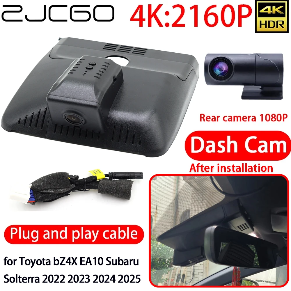 

ZJCGO 4K Car DVR Dash Cam Wifi Front Rear Camera 24h Monitor for Toyota bZ4X EA10 Subaru Solterra 2022 2023 2024 2025