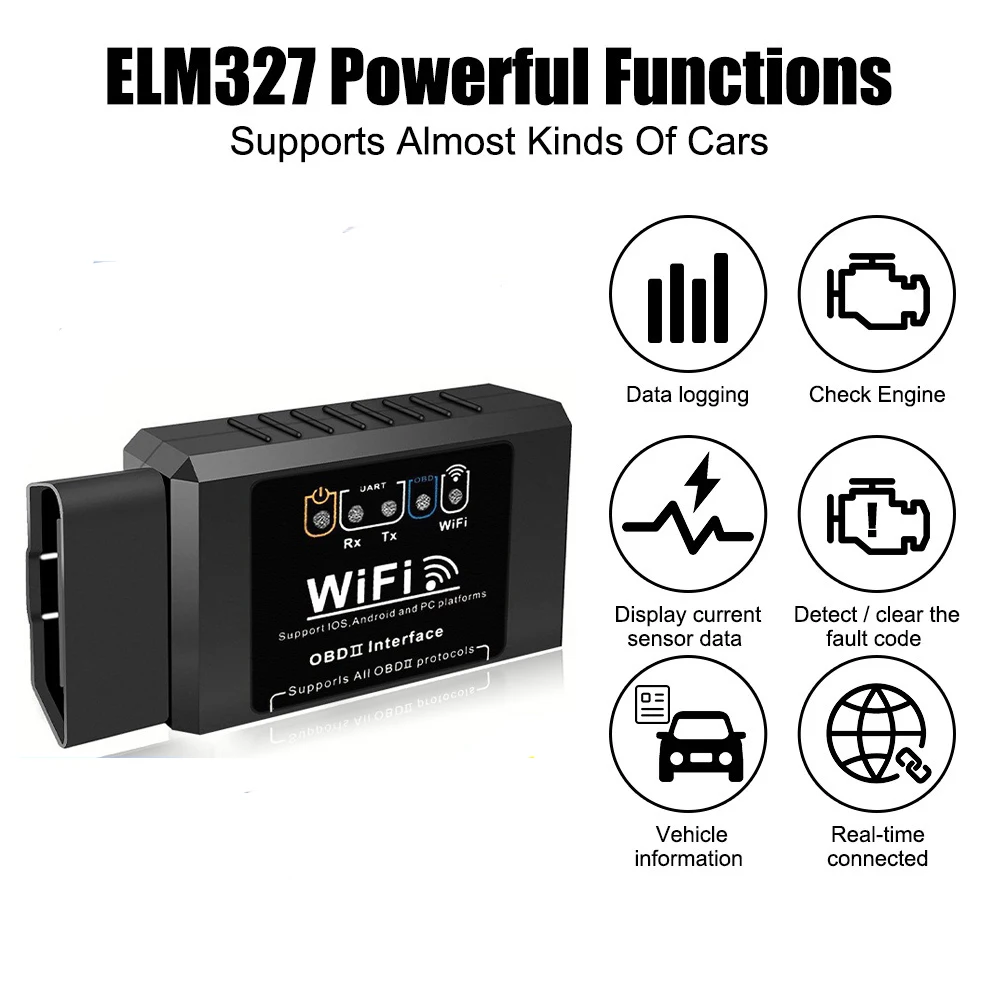 ELM327 WiFi OBD2 Code Reader Scanner Car Diagnostic Tools V1.5 WIFI For Android/IOS OBD 2 Car Diagnostic OBD2 Interface Adapter