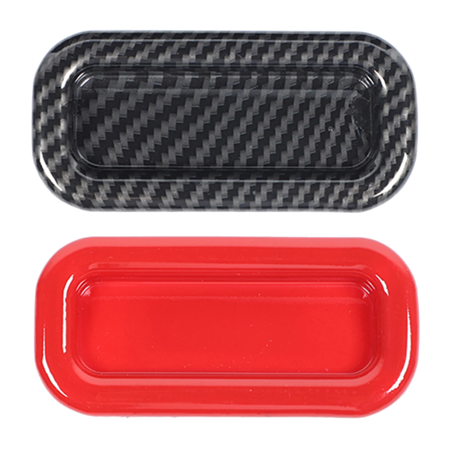 Car Roof Sunroof Handle Decorative Cover Trim for Dodge Durango 2011-2023 Interior Mouldings Accessories Carbon Fiber Look Red 5