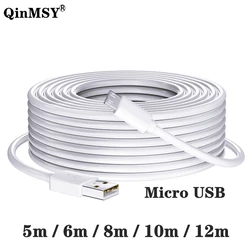 Cable de monitoreo de cámara inteligente, Cable de extensión de 5M, 6, 10M, Micro USB, fecha de carga remota