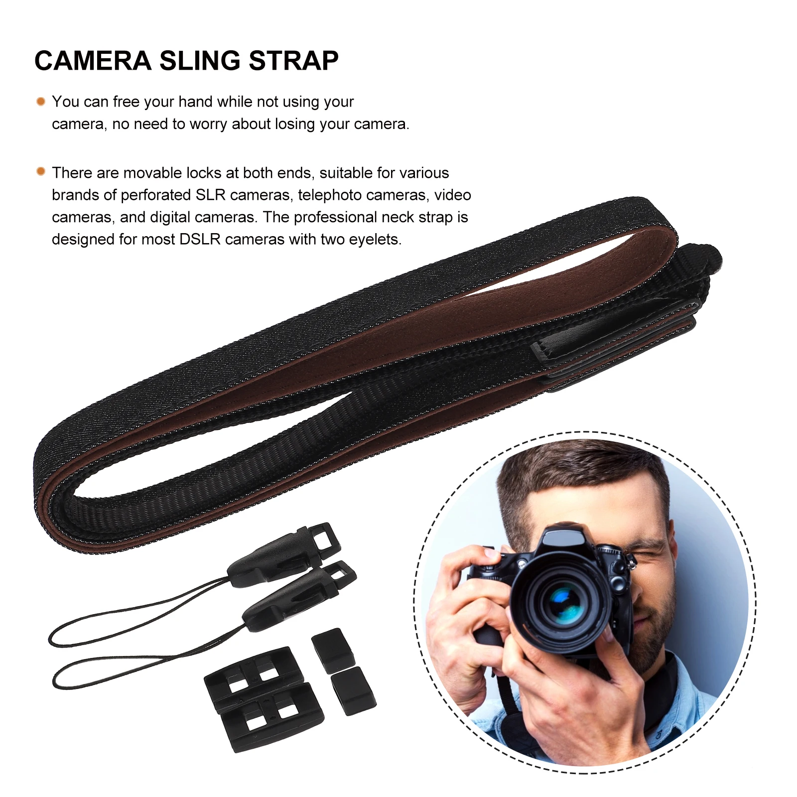 

Camera Strap Polyester Rope Photography Accessories Shoulder Neck Portable Lightweight Practical