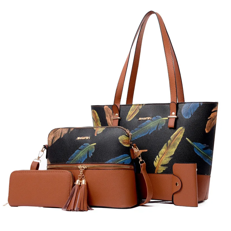 

2024 New Fashionable Floral Casual Tote Bag Set for Women