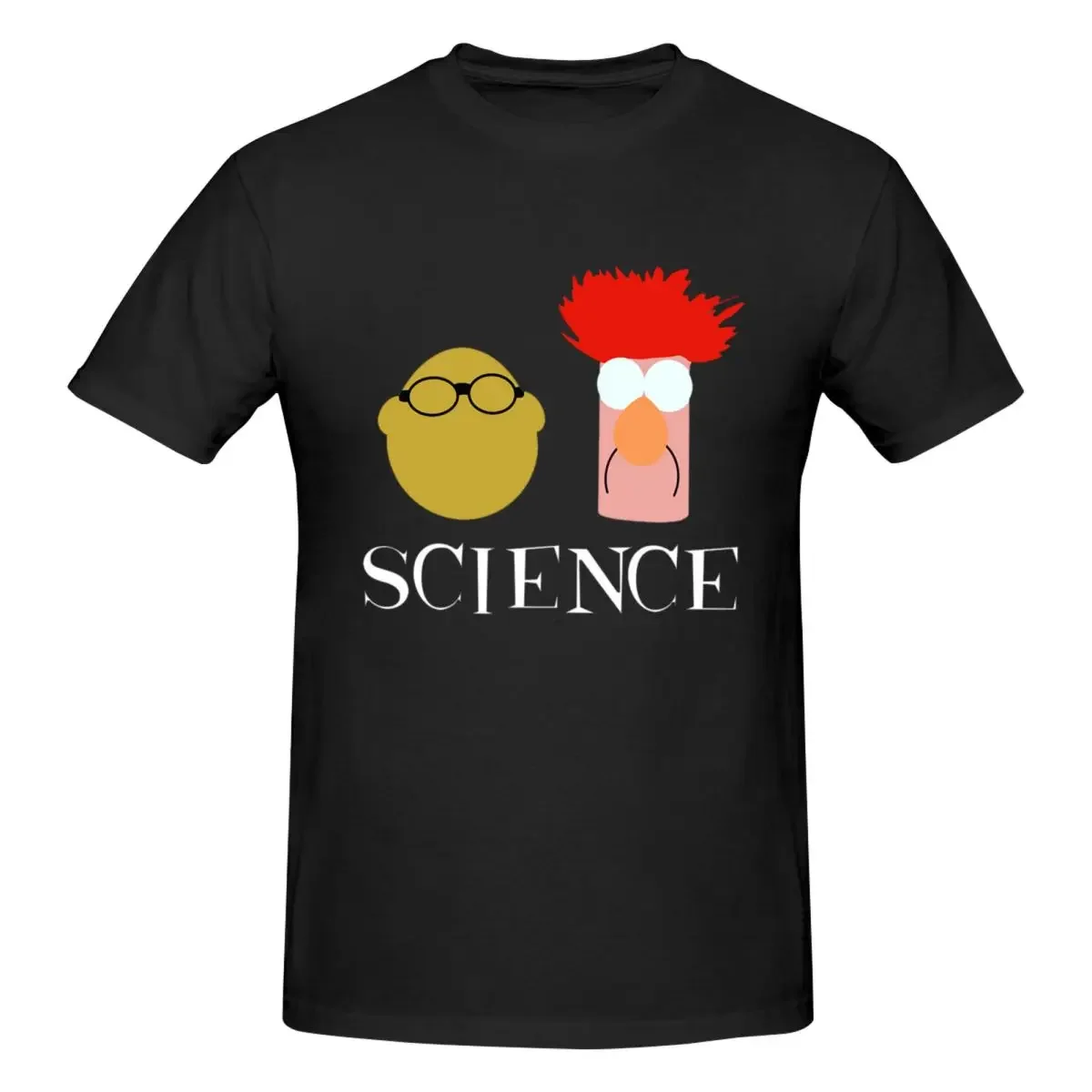 Science With Bunsen And Beaker Men T-Shirt Funny Oversized T Shirts Men's Round Neck Cotton Tees Short Summer Male