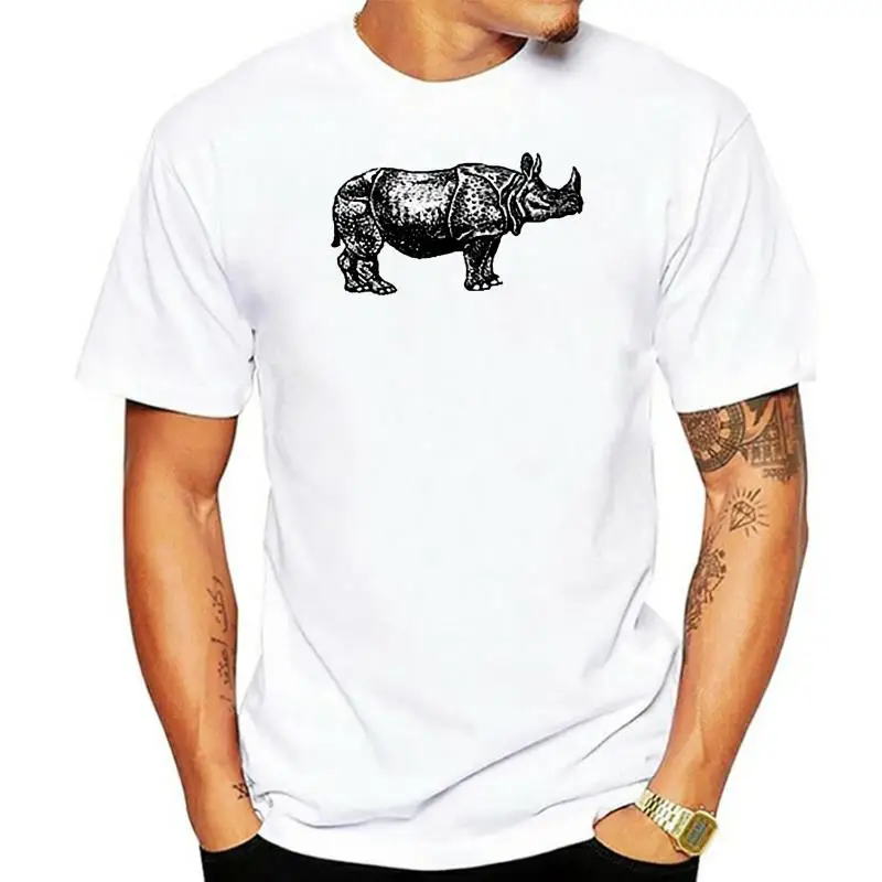 Men T Shirt  Rhino silhouette  Women Newest Fashion