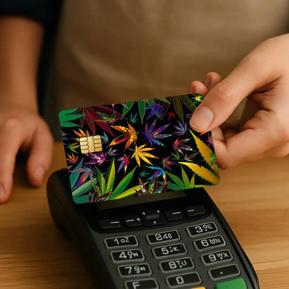 Maple Leaf Weed  Credit Card Stickers Skin for Bank Debit Decorative Protection 4PCS Anti-scratch Waterproof - view 3
