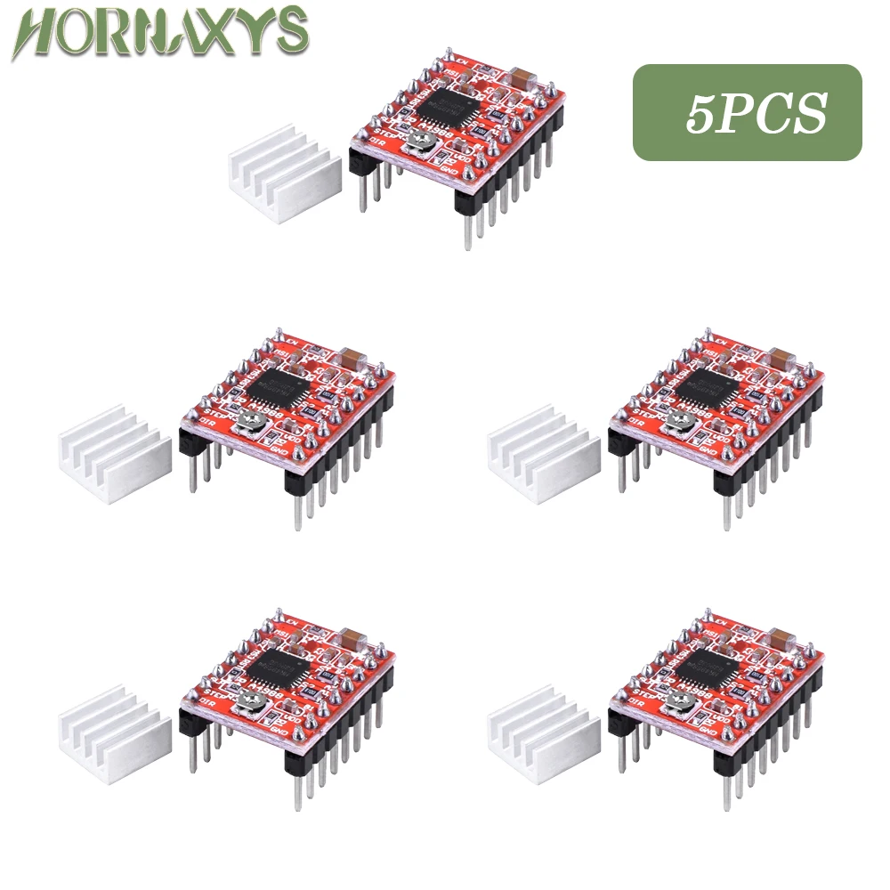 5/10PCS A4988 Stepper Motor Driver Module with Heatsink+Heat Sink 3D Printer Parts For SKR V1.3 1.4 GTR V1.0 MKS GEN V1.4 board - Image 4