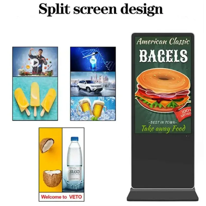 43-Inch Touch Control Indoor Digital Signage Floor-Standing Advertising Display Machine SDK Digital Poster Vertical