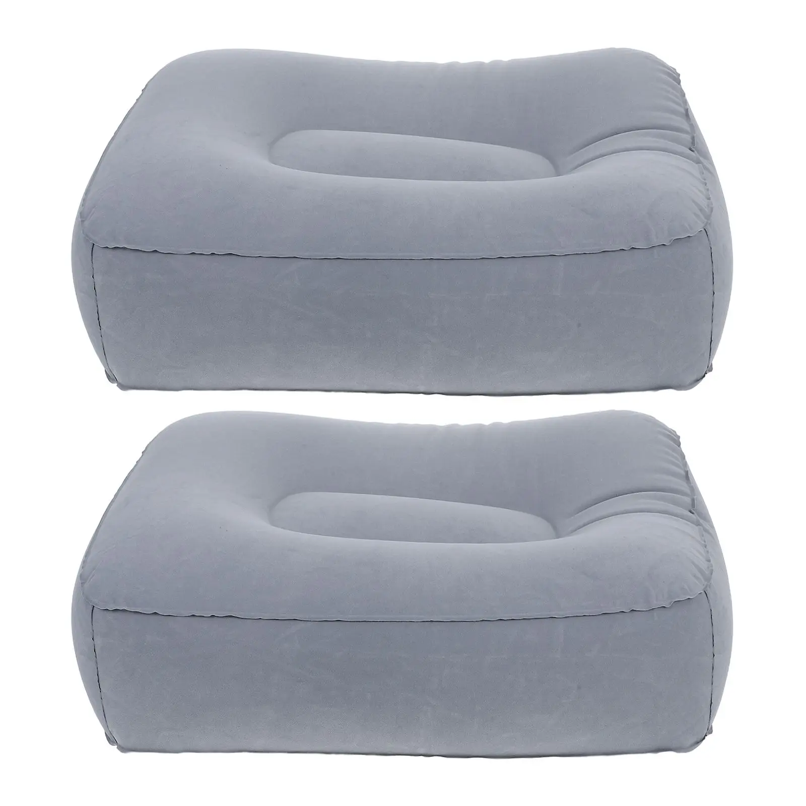

2Pcs Inflatable Foot Rest Pillow Portable Travel Mat Stool Cushion Office Use Camping Footrest Improve Circulation Reduce