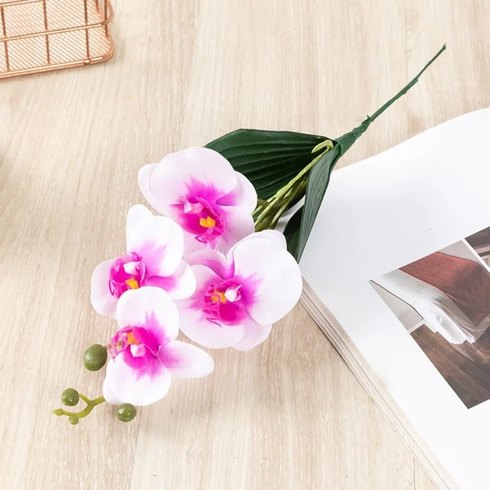 Silk Flower Simulation Butterfly Orchid 4/12 Heads Real Touch Artificial Phalaenopsis Bouquet Home Decor Photography Props