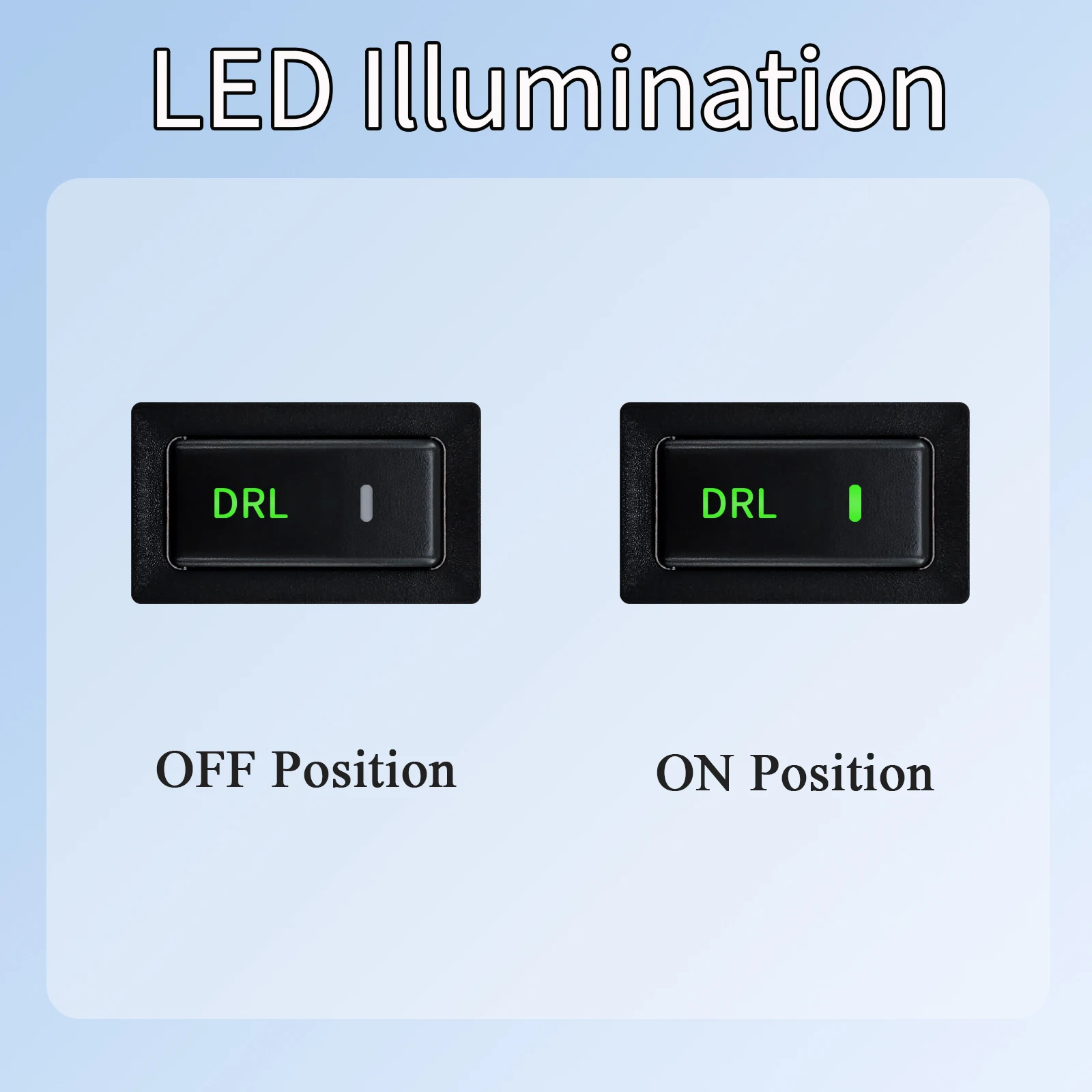 Green LED Backlit Car Push Switch 12V Boiler Compressor DRL ON-OFF Button For Toyota LandCruiser 60 75 78 79 80 Prado 90 95 view 3