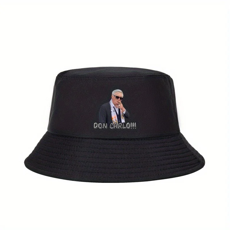 Unisex Bucket Hat Featuring Don Carlo Ancelotti _Better and Fixed Design for T-shirts_ Foldable Bucket Hat - Breathable, Stylish