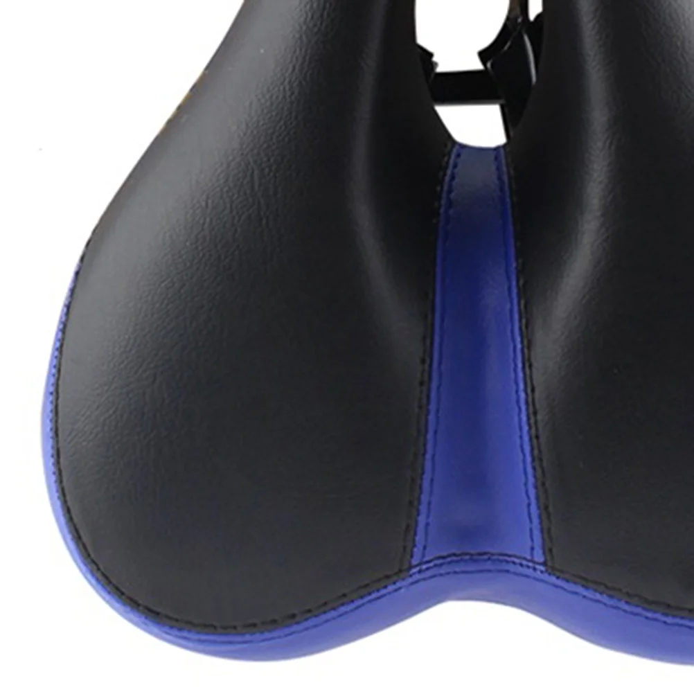 

Extra Wide Bike Saddle Comfortable Lightweight Road Bicycle Seat Shockproof Cycling Pad for Long Ride Blue