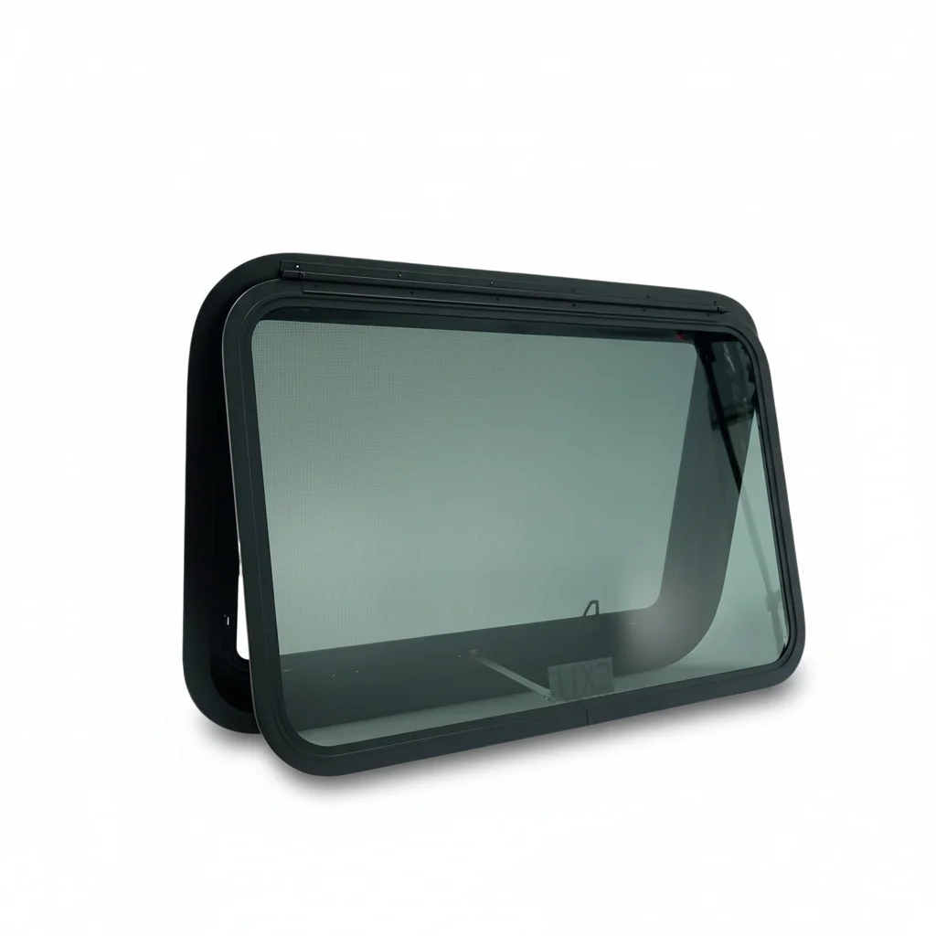 

RV Side Window 762x508mm, Tempered Glass RV Sliding Window with Blinds, Insect Screen, Aluminum Frame for RV, Horse Trailer