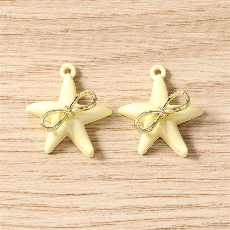 5 Stück 18x20mm Niedliche Bunte Metall-Seestern-Anhänger für die Herstellung von Ohrringen, Anhängern, Halsketten, Armbändern, DIY-Bastelarbeiten, Schmuckzubehör – Detail 5