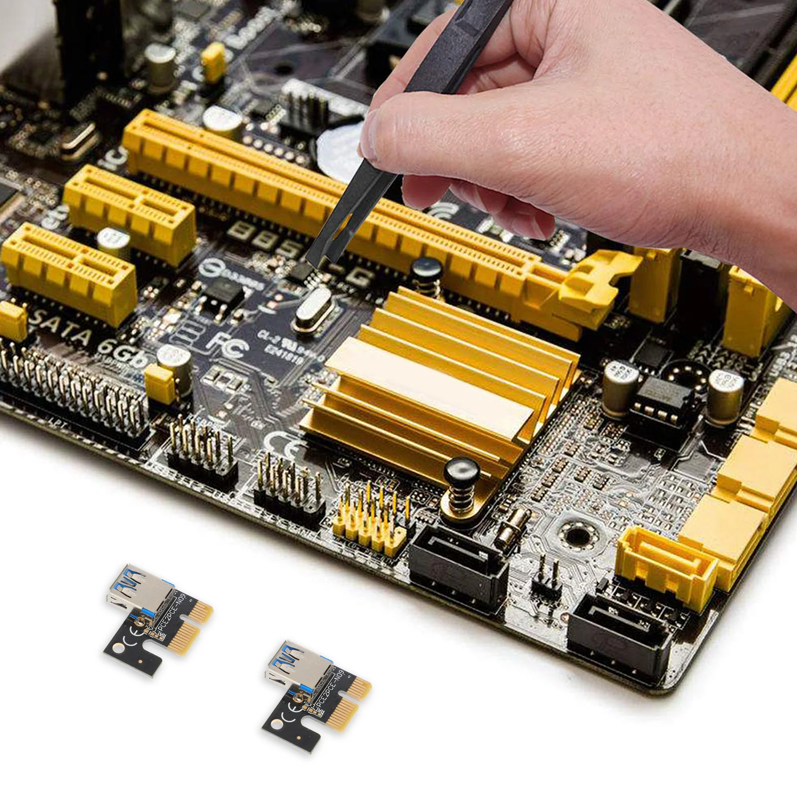 

4Pcs USB to PCI-E Converters High Quality Adapter Cards Mining Riser Pcb Computer Hardware Cables Connectors Stable Performance