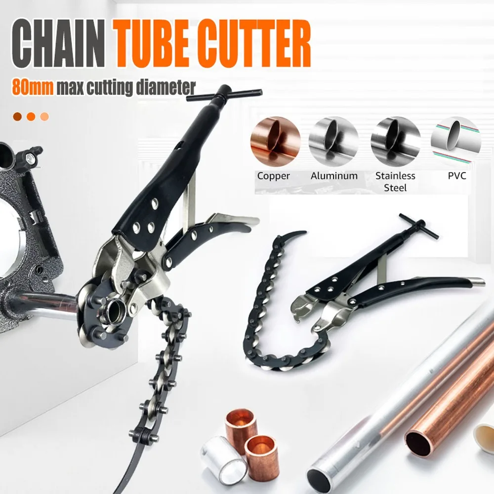 1 5/16 to 3 9/16 inch Cutting Range Locking Chain Pliers Universal Fit Exhaust Pipe Cutter Tailpipe Cutter Tool