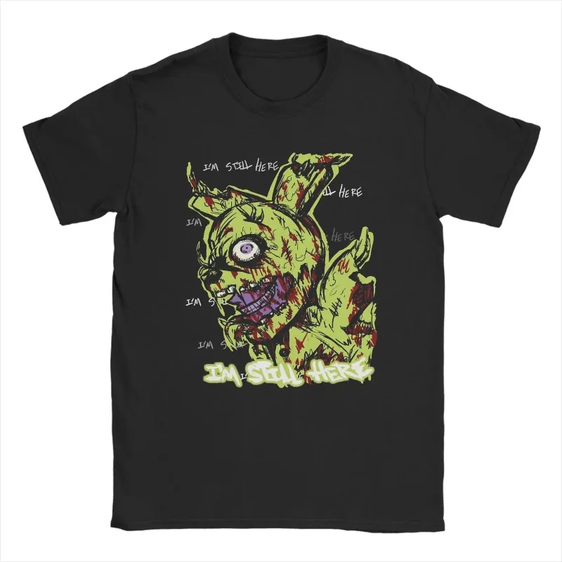 Men Spring Summer Trap FNAF At Freddys Trumpet T-Shirts Vintage 100% Cotton Clothing Vintage Short Sleeve Crew Neck Tee T-Shirt image 6