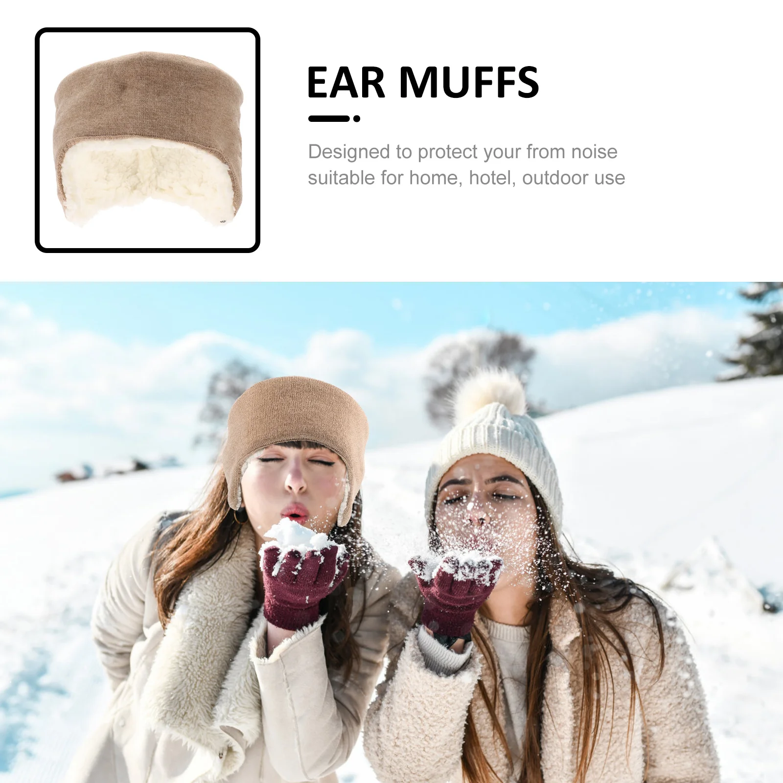 Orejeras aislantes para hombres y mujeres, orejeras suaves y cómodas con bloqueo de ruido para roncar, dormir, máquina de viaje, trabajo en clima frío