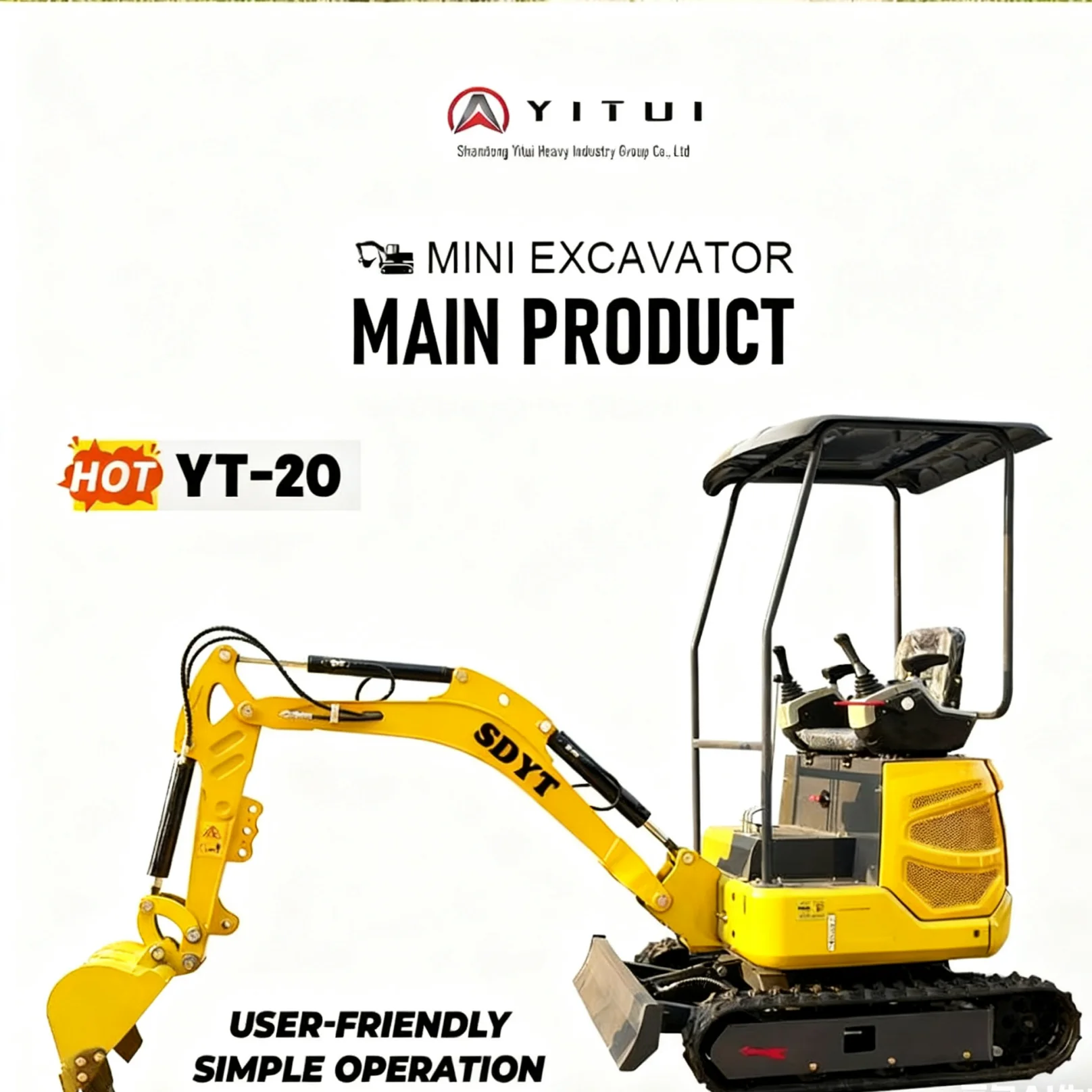 حفارة صغيرة مدمجة 2.0 طن متعددة الوظائف لمزرعة الحديقة وأعمال البناء عملية سهلة مخصصة