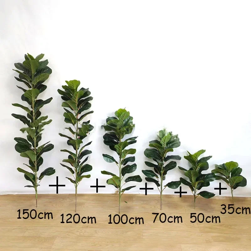 59in großen Ficus baum künstliche Pflanzen gefälschten Baum Kunststoff Banyan Blätter echte Berührung Banyan Baum Blätter für Home Office Shop Dekor – Detail 14