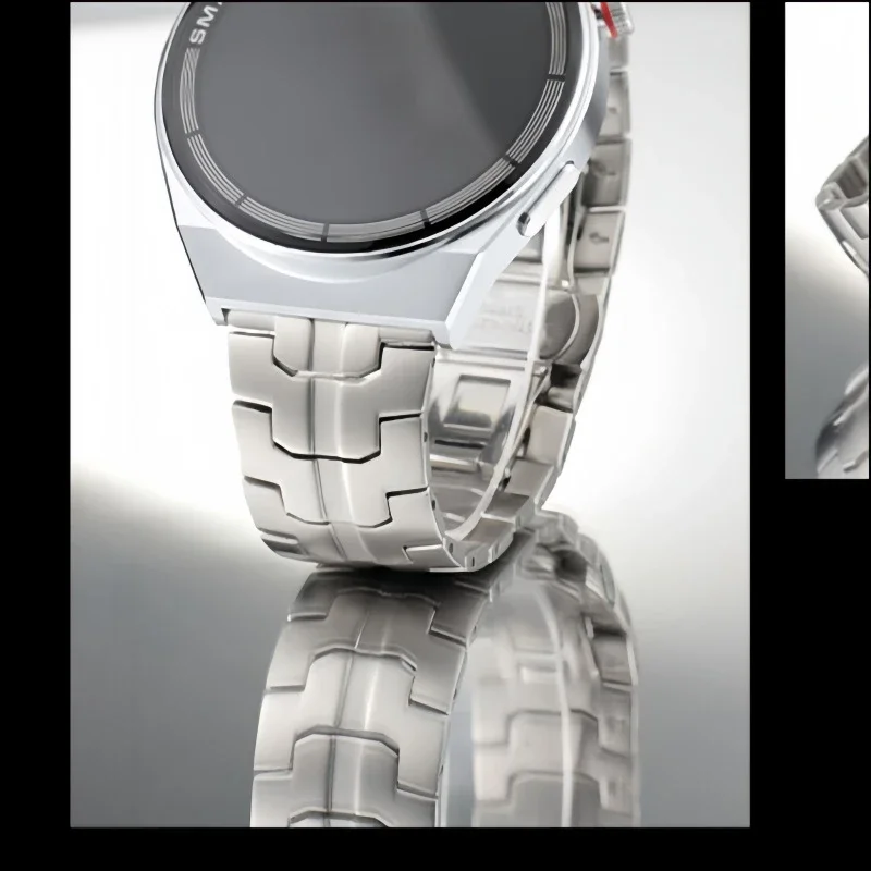 Pulseira de relógio de aço inoxidável para homens e mulheres, Solid Band, Huawei GT4, Watch 4 Pro, Samsung Galaxy 6, 5, 40mm, 45mm, 20mm, 22mm