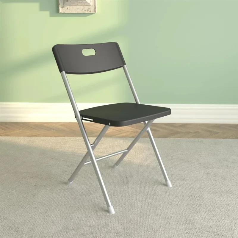 

NEW Resin Seat & Back Folding Chair, Black, 4-Pack-Fast shipping