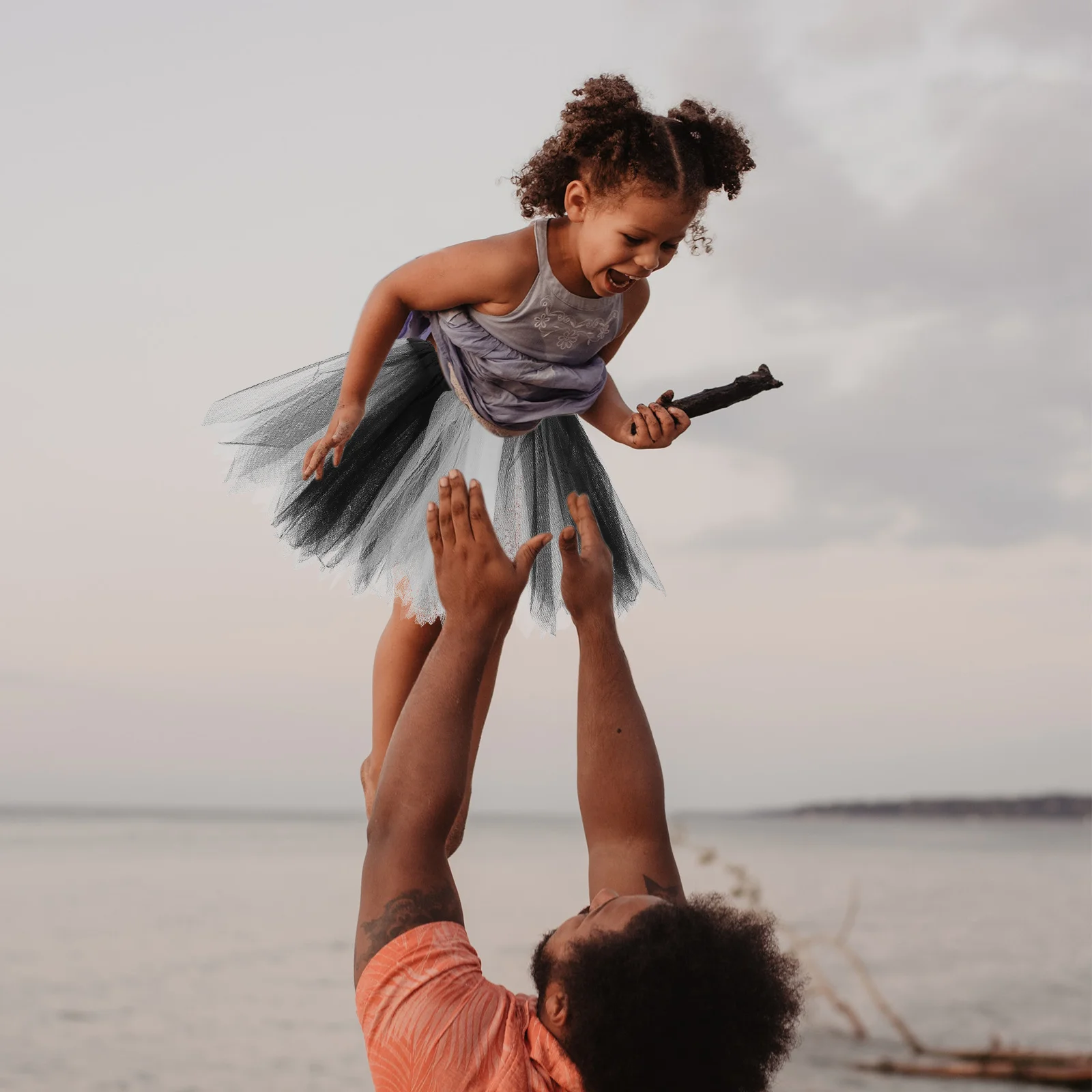 

1pc Rainbow Tutu Skirt Premium Tulle Bubble Skirt For Girls Party Costume Prop Kids Dancing Stage Performance Pettiskirt