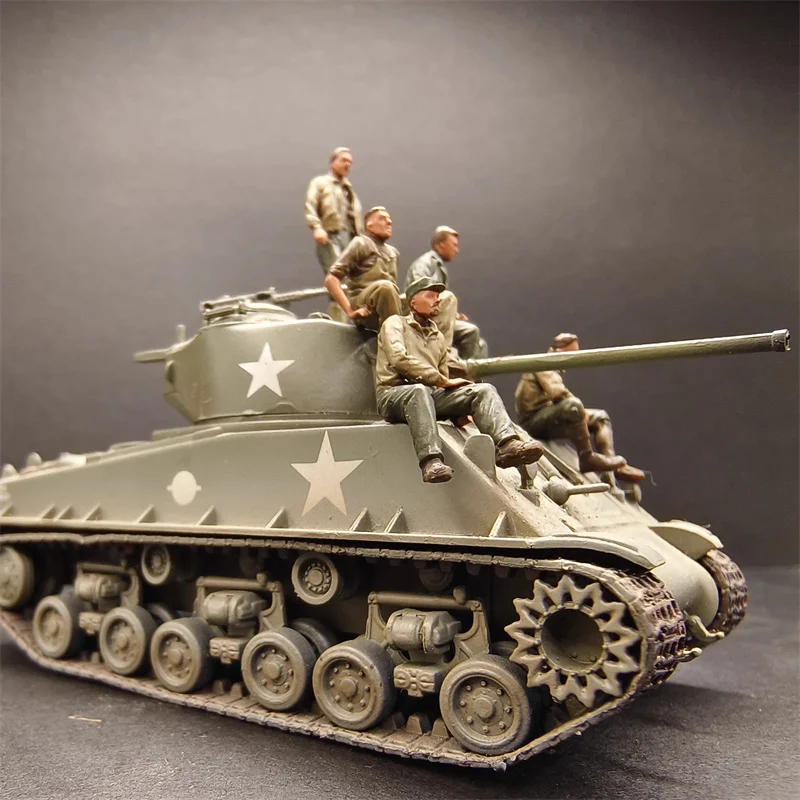 1:72 نموذج ثلاثية الأبعاد الطباعة رسمت الراتنج 5 قطعة جنود الدبابات العسكرية الأمريكية عمل الشكل DIY بها بنفسك المشهد ملحق جمع عرض المشجعين #5