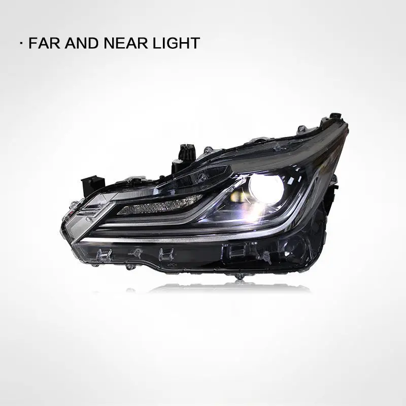 2 قطعة تصفيف السيارة لتويوتا كورولا المصابيح الأمامية 2019 2020 2021 2022 كورولا كشافات DRL بدوره إشارة منخفضة عالية شعاع العارض عدسة