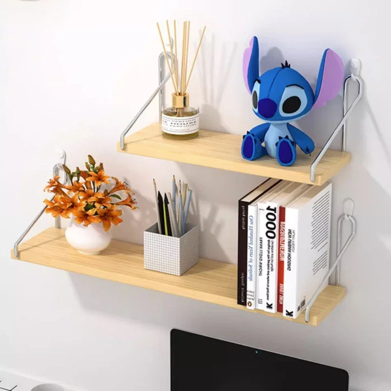 

Wooden Storage Rack Holder Wall Mounted Shelf Living Room Bedroom Decoration