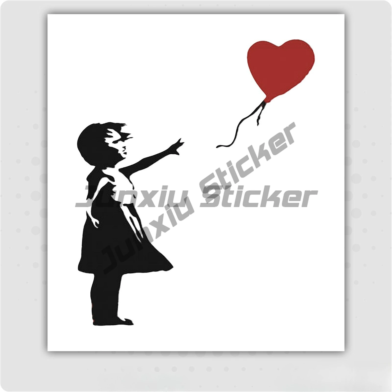 

Banksy Red Balloon Girl Decal Sticker Wall Car Van Laptop Bike IPad Wall Art