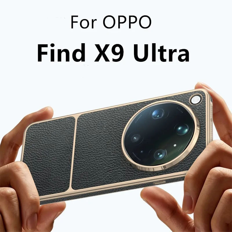Image of Für OPPO Find X9 Ultra X8 X9s Pro Hülle für Magsafe, magnetisches Leder, Wärmeableitung, hochwertige galvanisierte, staubdichte, weiche Abdeckung