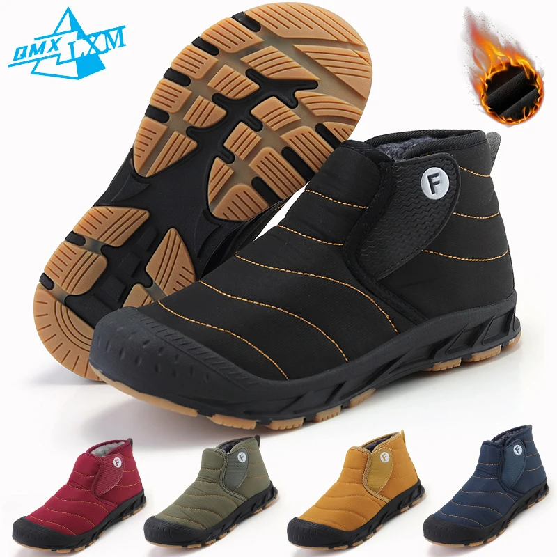 

Winter Cotton Shoes Men Waterproof Outdoor Booties Boots Women Plush Warm Snow Shoes Non-slip Casual Hiking shoes Sneakers