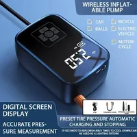 Mobile small and convenient digital cordless portable air pump, fast tire inflator, compressor, car tire inflator, bicycle, ball