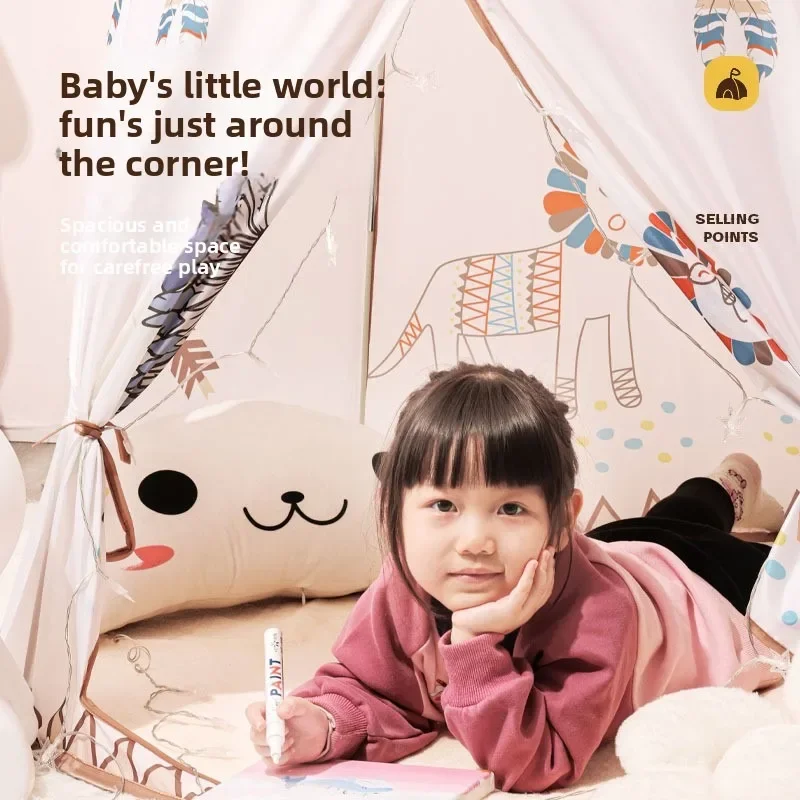 Indoor Kids Tent Playhouse Princess Castle Mongolian Style Bedroom Toy Play House Indoor Children's Tent Game House Toy House