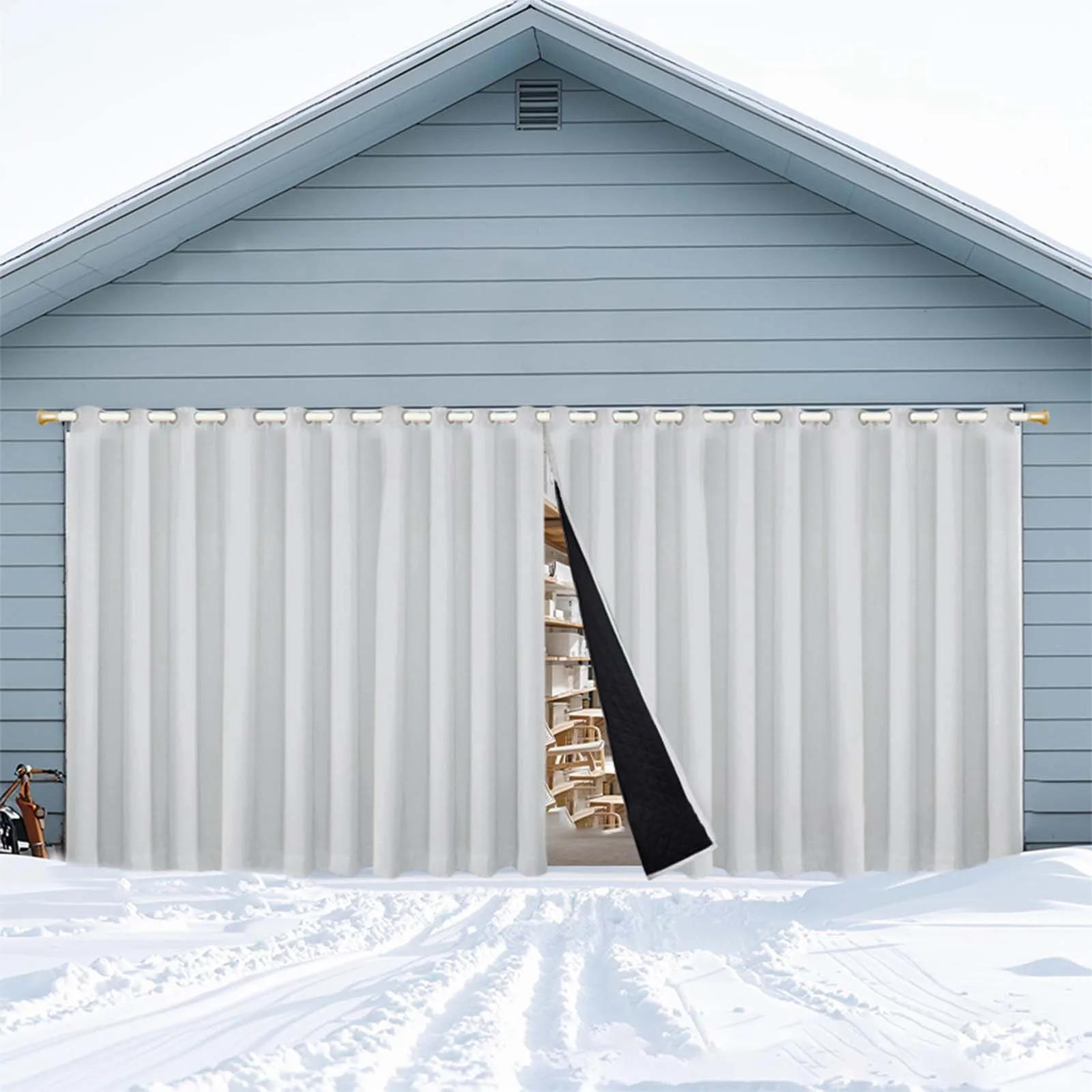 Custom Winter Cotton Curtain Cold-proof/Soundproof/Waterproof Curtains Garage Thickened Curtains Thick Outdoor Curtain 1 Panel