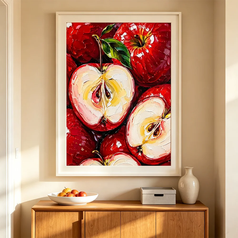 Red Apple Fruits Print Gifts Fantasy Poster Wall Art Picture Canvas Painting for Living Room Kitchen Wall Decor