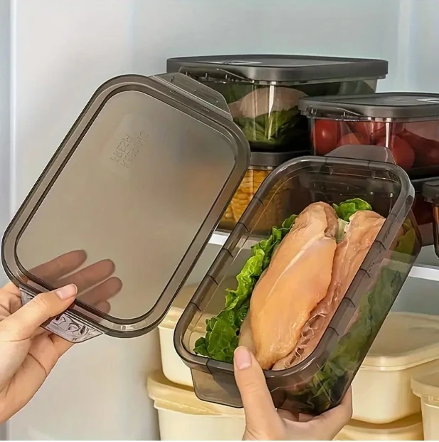 

Refrigerator Storage Containers Stackable Kitchen Storage Box Press-Top Lid Food Storage Box Kitchen Home Storage Containers