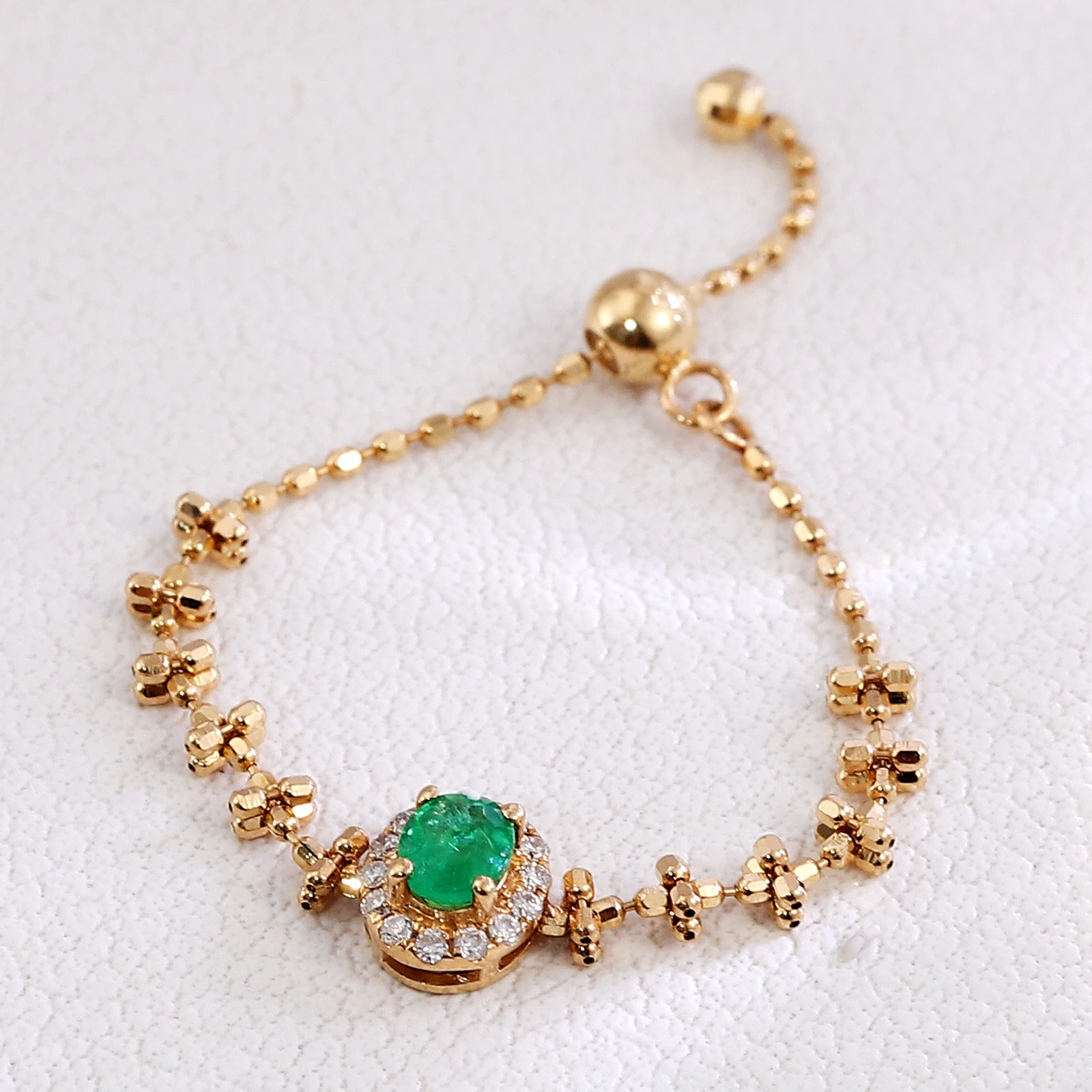 

Provence Adjustable Rings 18K white gold Emerald Chain Ring For Women's Everyday Female Simple Personality Braided Rope Rings