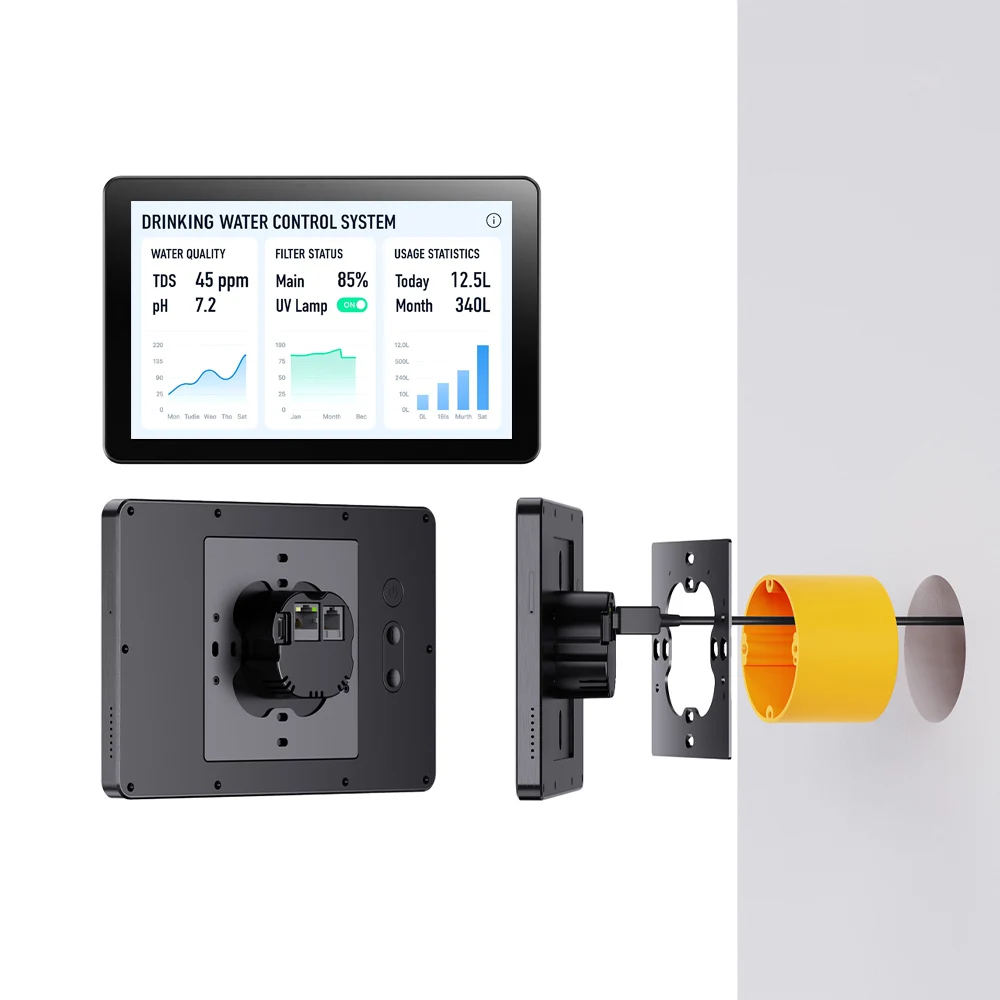 RS485 Z-Wave Thread Matter Touch Screen Home Automation System Customized Android POE Tablet for Interactive IoT Solutions