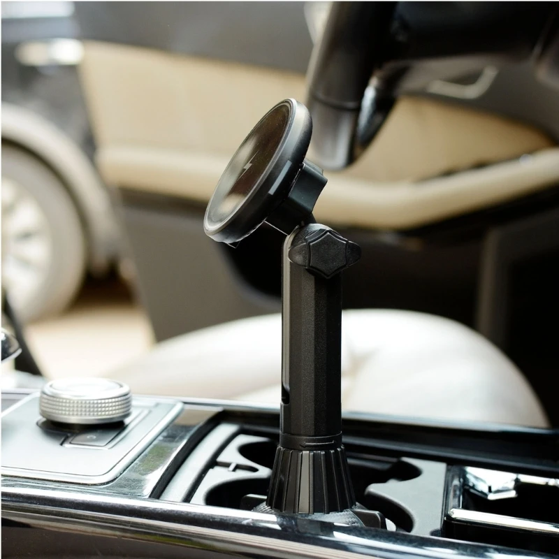 Автомобильный подстаканник 15 Вт Беспроводное зарядное устройство Магнитное крепление для телефона для телефона 12 13 14 Прямая