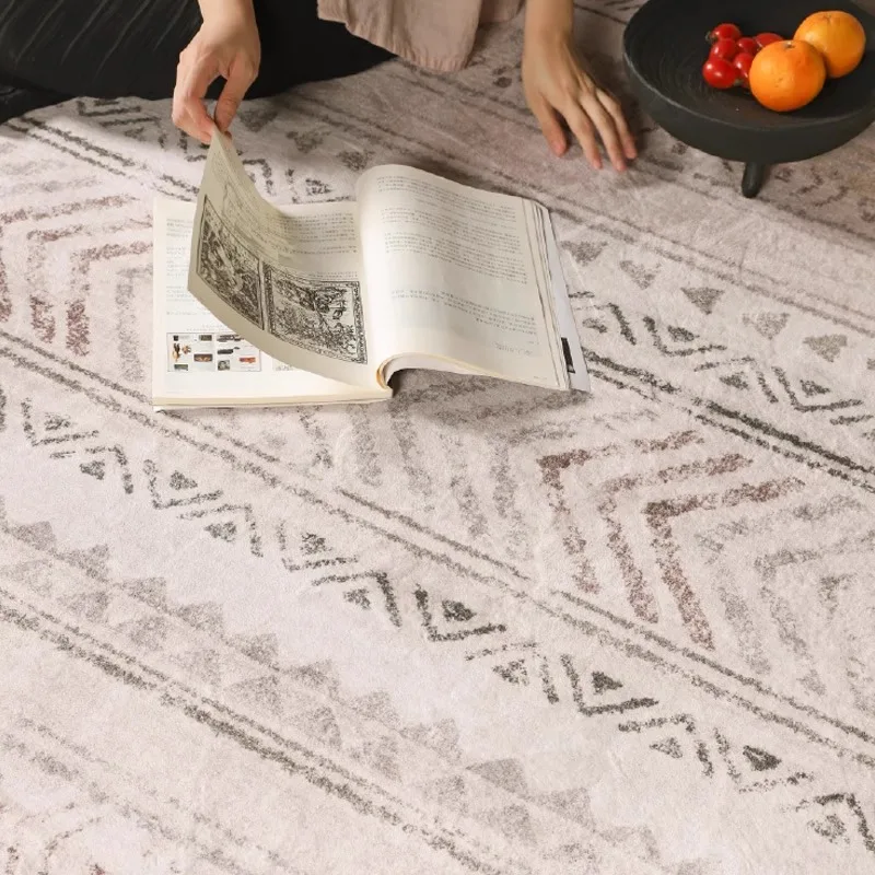 Vintage Morocco Carpet Living Room Persian Retro Style Soft Bedroom Carpet Decor American Style Bedside Area Rug Mat