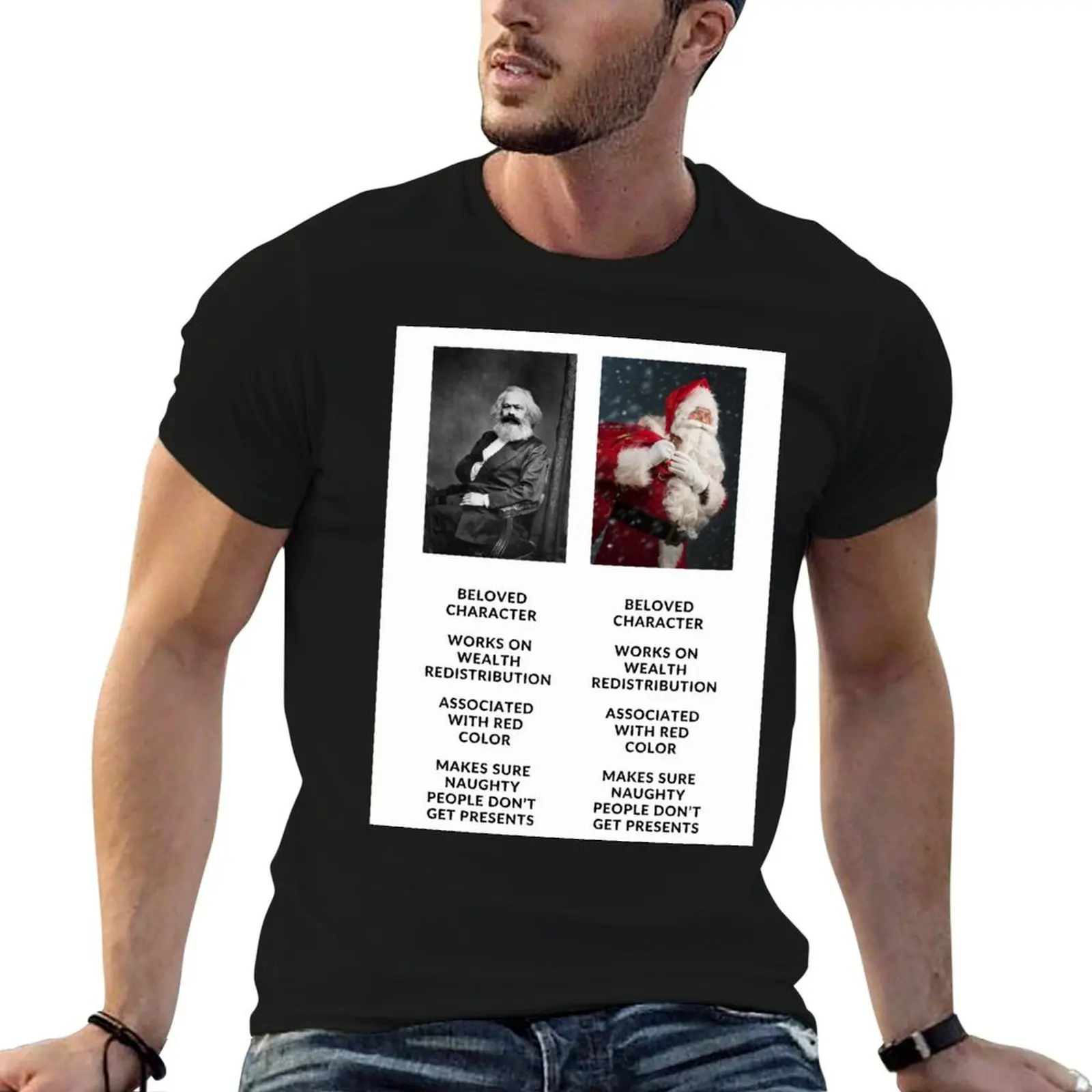 

Karl Marx and Santa Claus T-Shirt man t shirts for men man t shirts high quality luxury brand g man t shirts for men T-Shirt