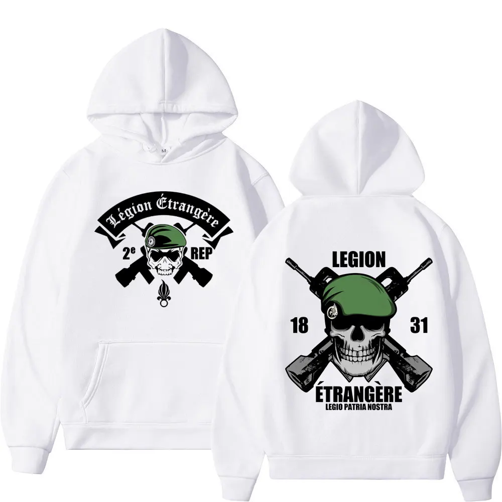 

Foreign Legion Skull Graphic Hoodie Men's Women's Gothic Vintage Oversized Sweatshirts High Quality Fashion Pullovers Streetwear