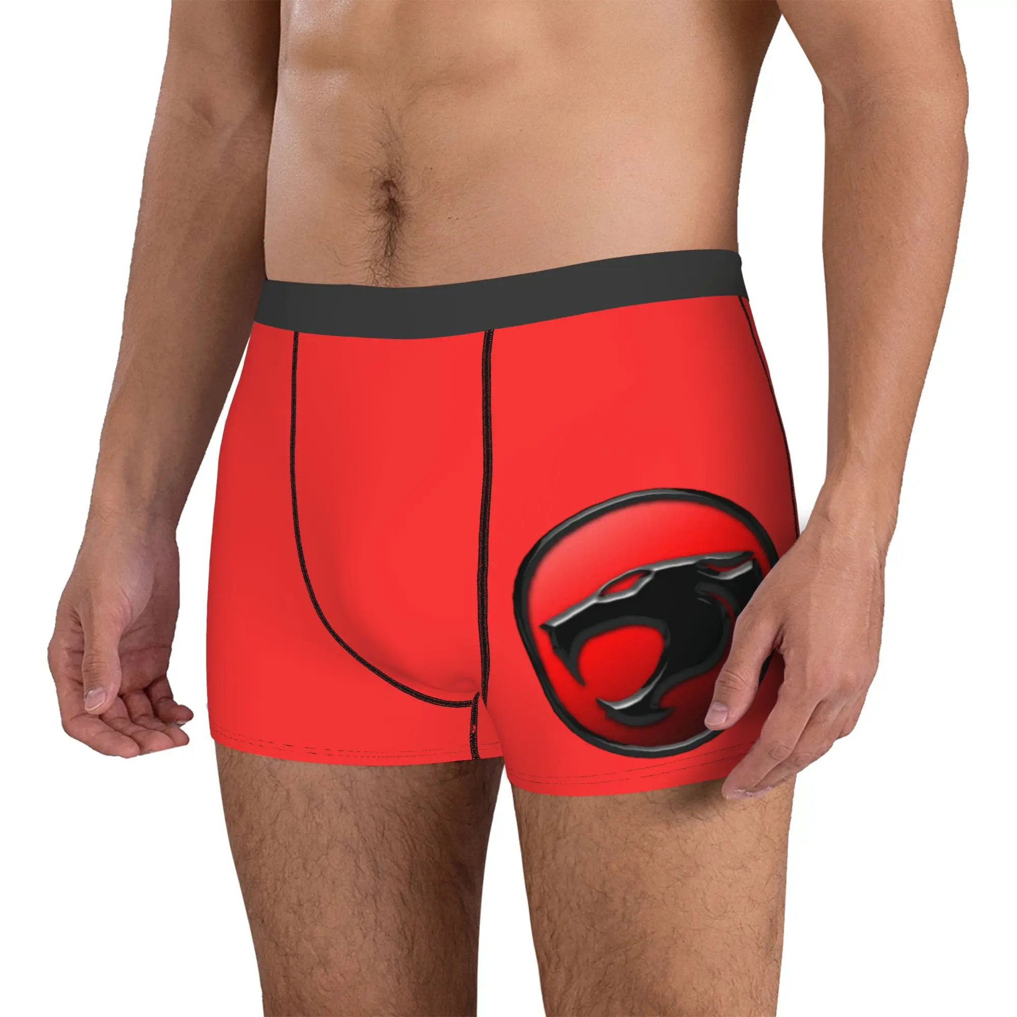 Customized Thundercats Logo Emblem Underwear Male Printed Cartoon Anime Boxer Briefs Shorts Panties Soft Underpants