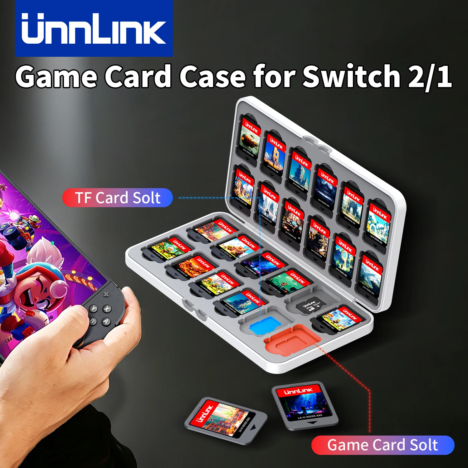estojo-magnetico-unnlink-para-cartoes-de-jogo-nintendo-switch-2-1-oled-lite-com-24-slots-para-cartoes