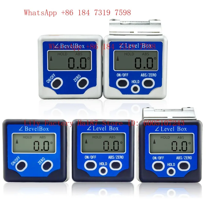Electronic digital display inclinometer, angle meter, angle meter, 360 degree magnetic angle meter, inclination box