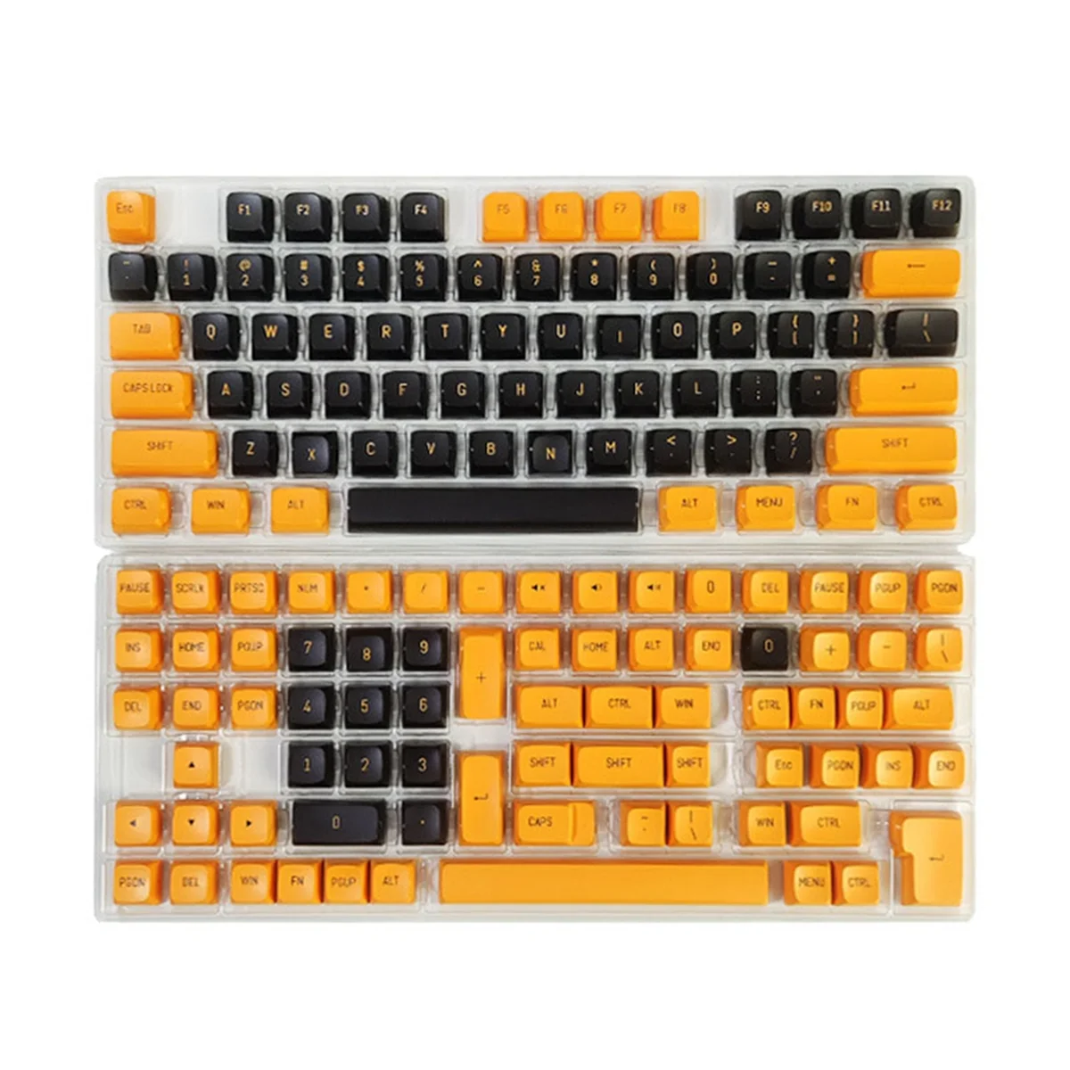 

GMK Keycaps 150 Keys Double Shot CSA Profile PBT Keycaps Set for MX Gaming Mechanical Keyboard Cap Black Orange Keycap